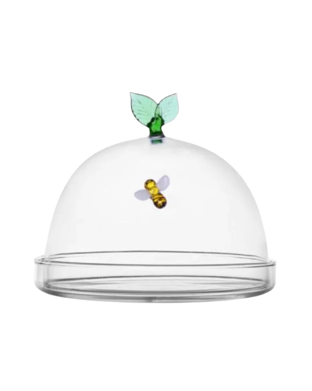 Garden Picnic Dome W/dish Bee And Leaf