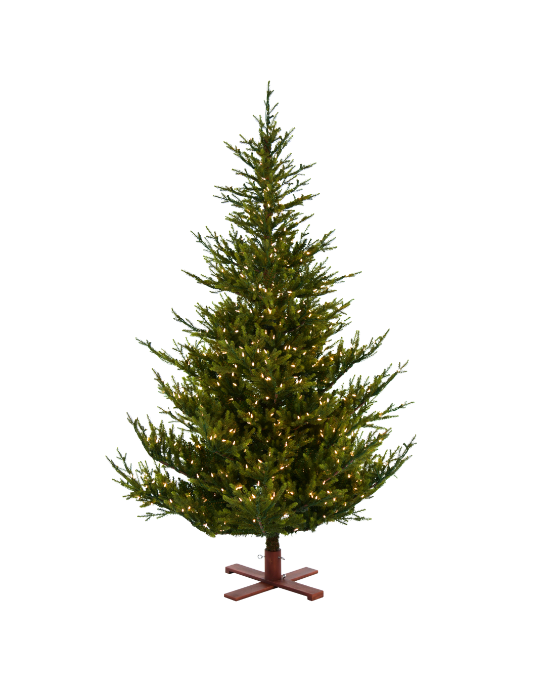 Sami Mountain Spruce Wooden Christmas Tree W/ LED Lights (243 Cm)