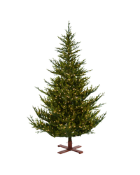 Sami Mountain Spruce Wooden Christmas Tree W/ LED Lights (243 Cm)