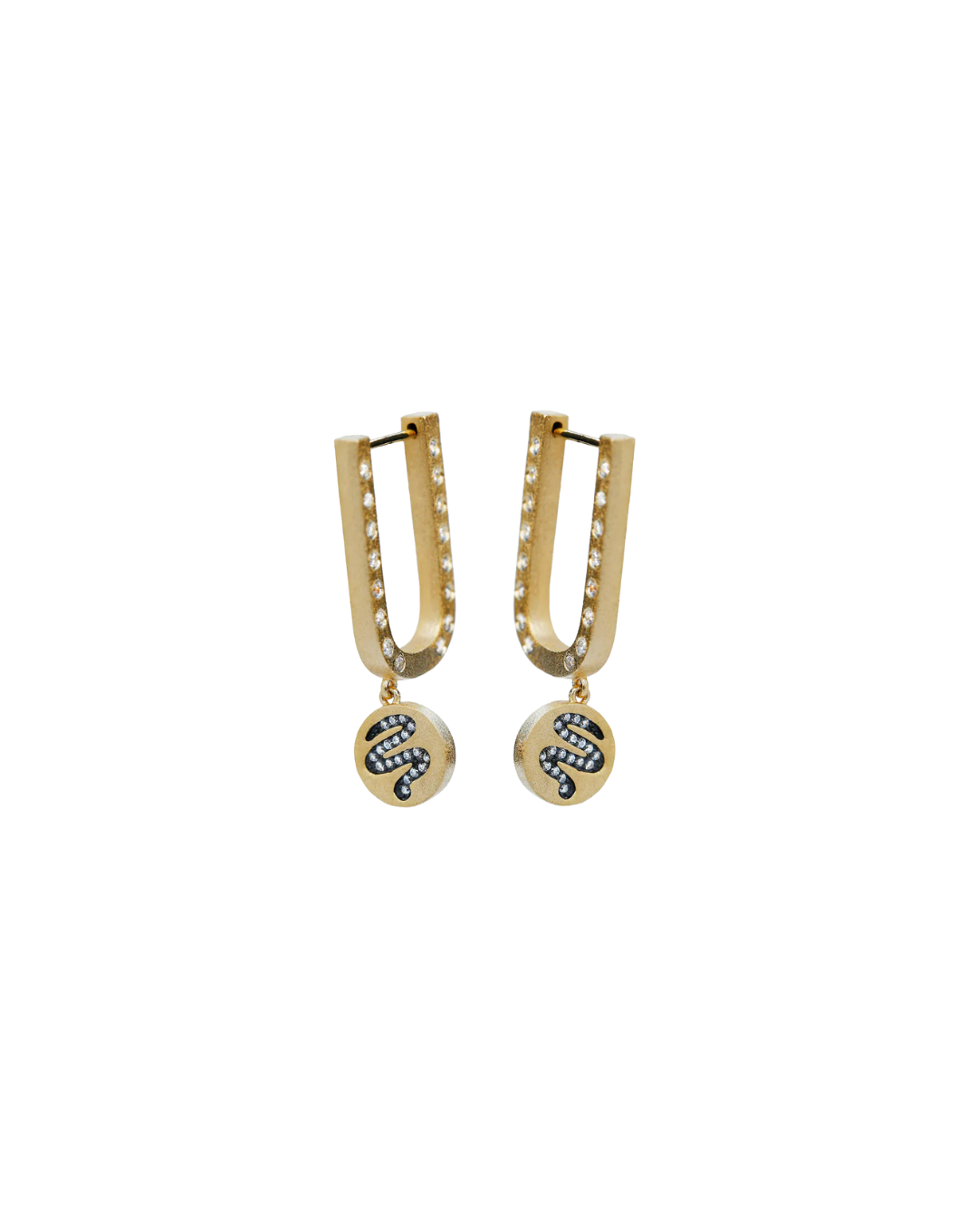 Sterling silver,18-karat electroplated of yellow gold, cubic zircon earings