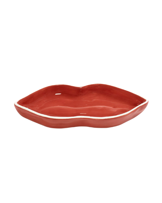 Serving Dish Lips S Red Les Objets Mouleversants