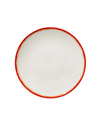 Dinner Plate XL White/Red Variation 2 Dé