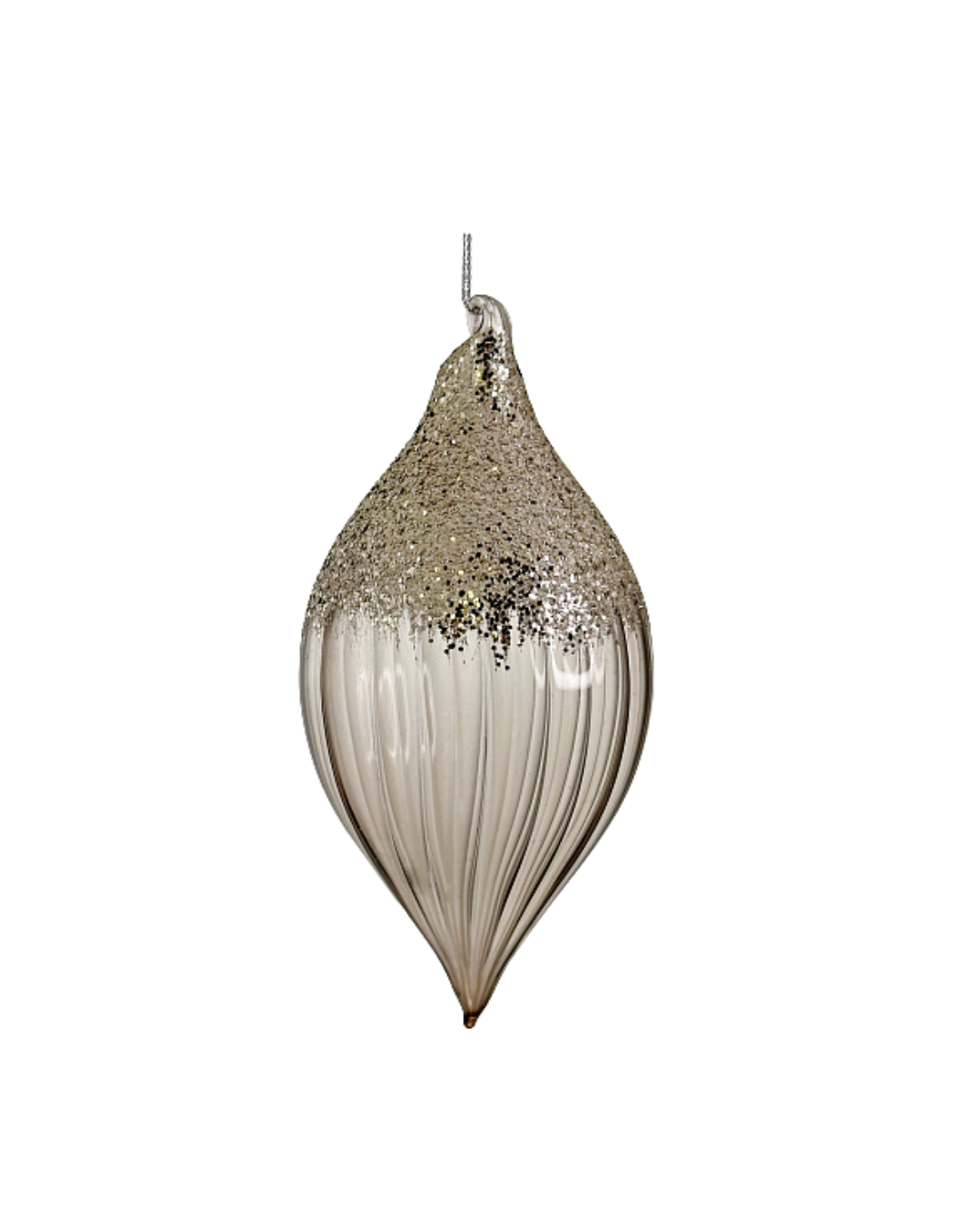 Glass Cone Lined Smoked Glitter Top (13 Cm)