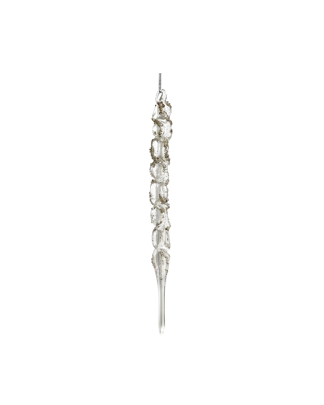 Glass Drop Lined Clear Iridescent (25 Cm)