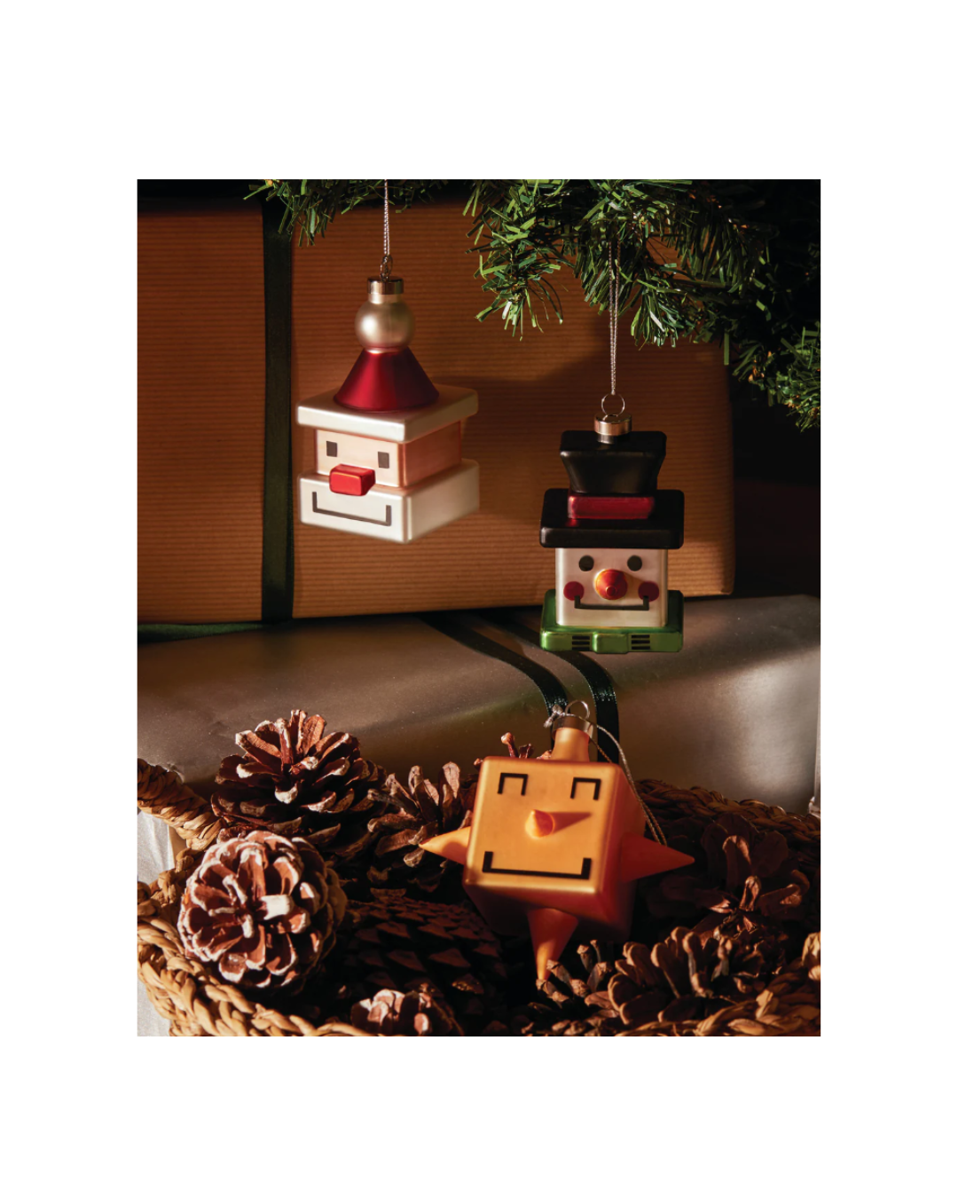 Santa Cube Christmas Ornament