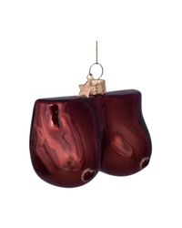 Ornament Glass Dark Boobs W/hearts
