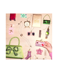 Ornament Glass Silver/ Gold Watch With Green (13 Cm)