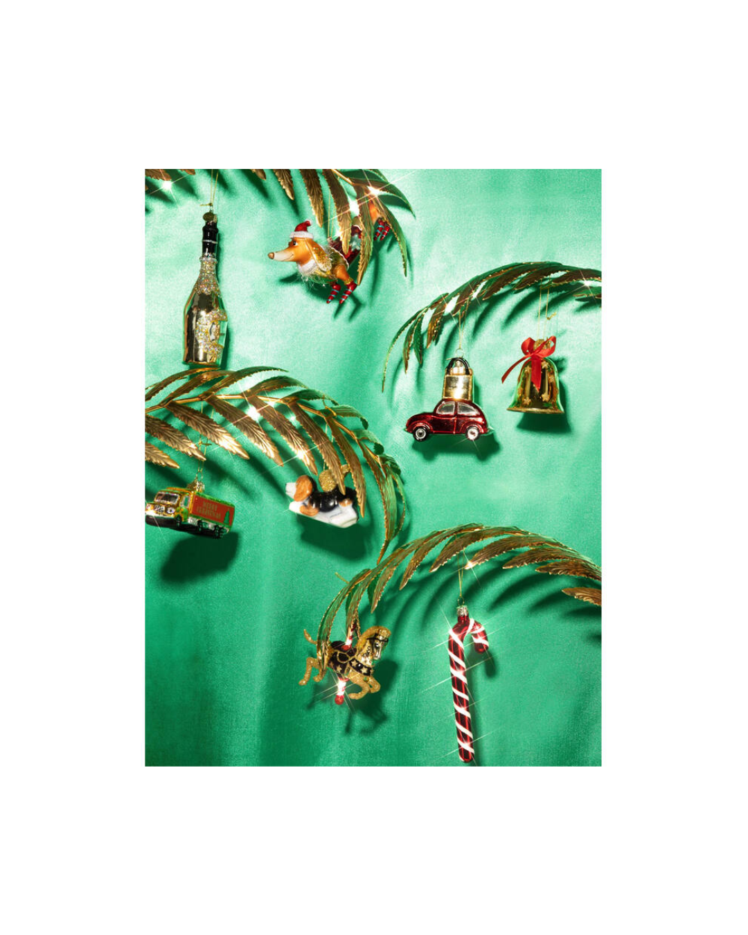 Ornament Glass Dachshund With Christmas Hat Brown (9.5 Cm)