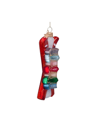 Ornament Glass Red Ski W/names (11.5 Cm)