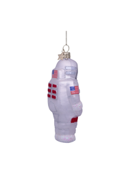Ornament Glass White/silver Astronaut (12 Cm)