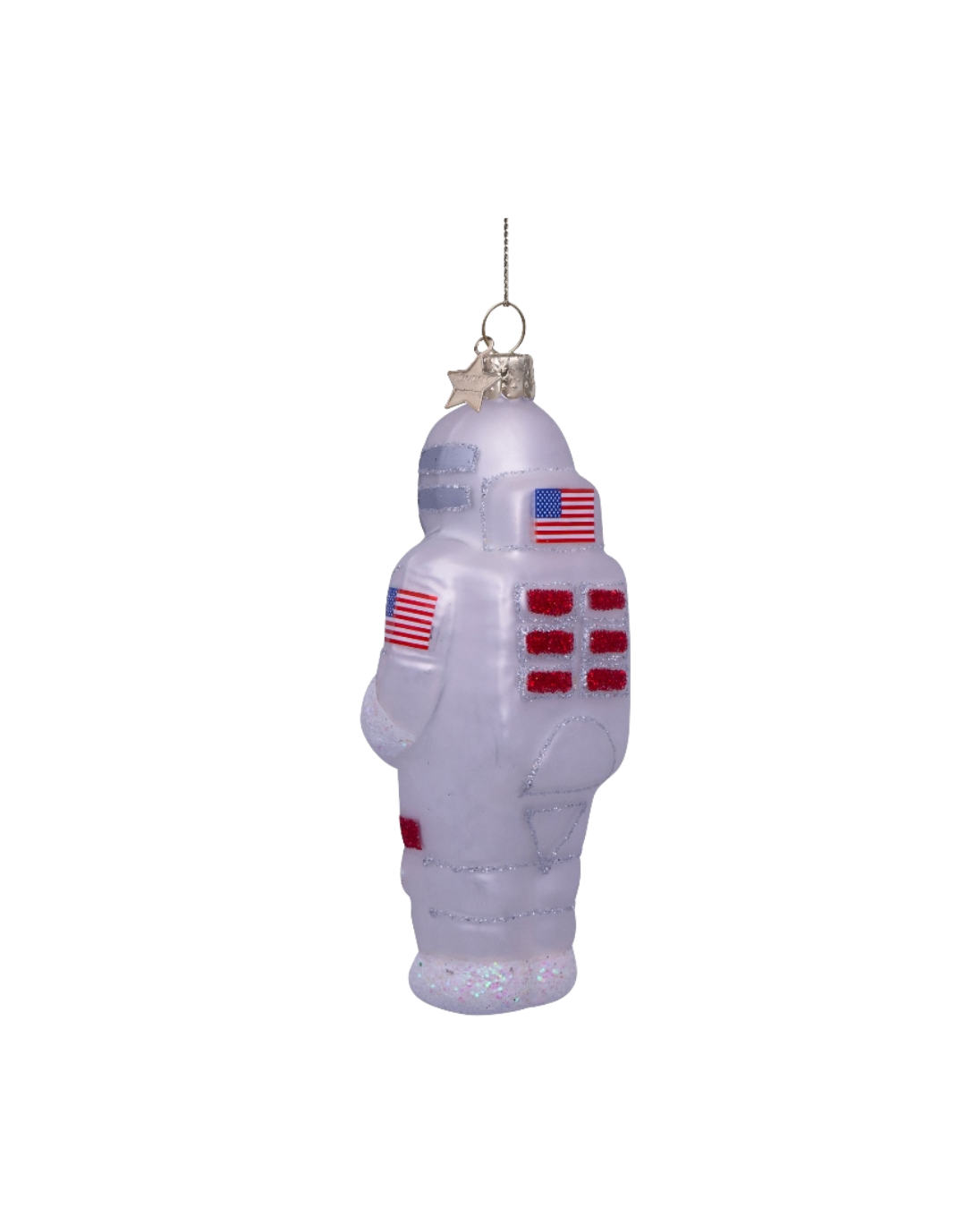 Ornament Glass White/silver Astronaut (12 Cm)