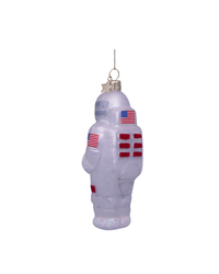 Ornament Glass White/silver Astronaut (12 Cm)