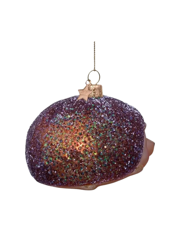 Ornament Glass Brown Hedgehog (6 Cm)