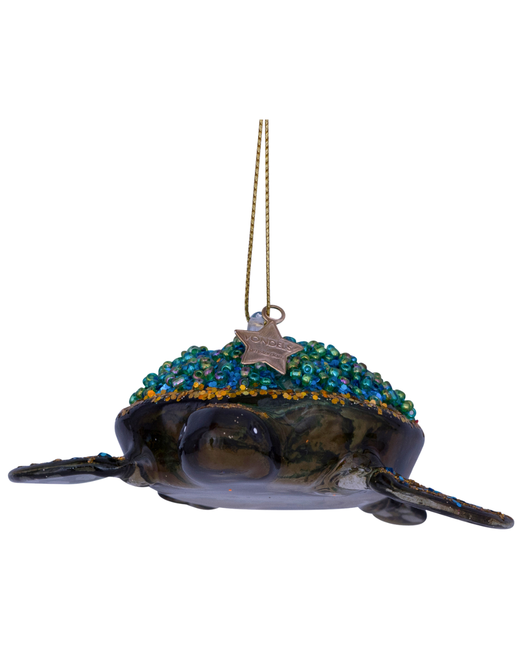 Ornament Glass Green Turtle (7 Cm)