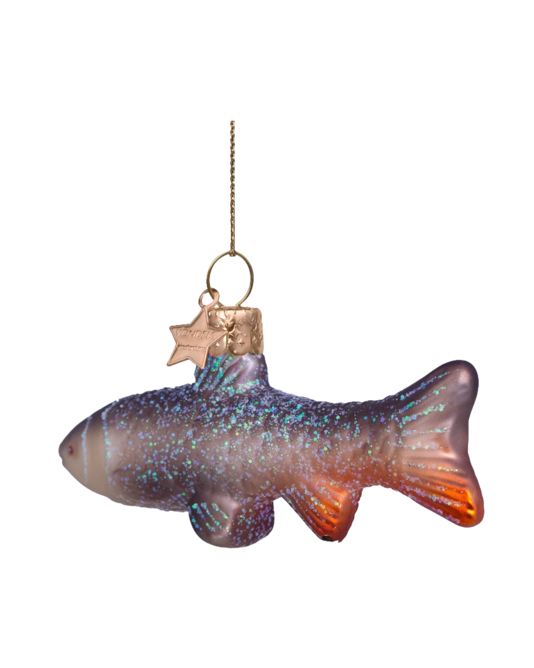 Ornament Glass Green Carp (5 Cm)