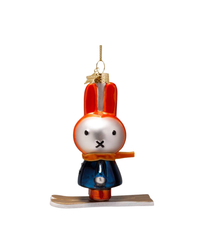 Ornament Glass Nijntje/miffy On Ski's (11 Cm)
