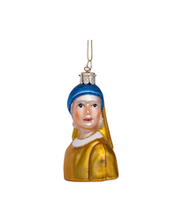 Ornament Glass Girl With A Pearl Earring Vermeer (8 Cm)