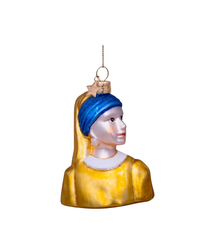 Ornament Glass Girl With A Pearl Earring Vermeer (8 Cm)