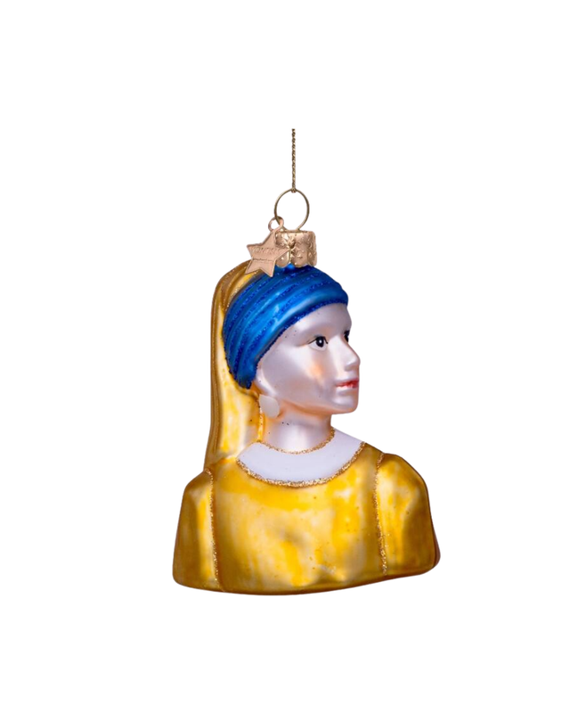 Ornament Glass Girl With A Pearl Earring Vermeer (8 Cm)