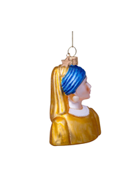 Ornament Glass Girl With A Pearl Earring Vermeer (8 Cm)