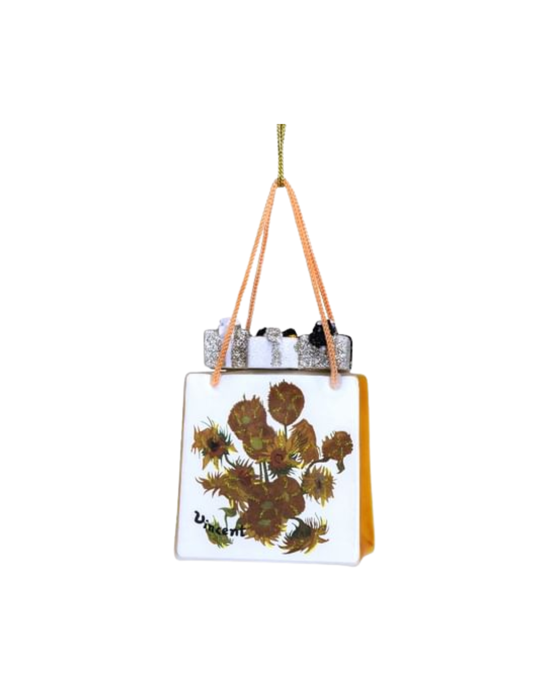Ornament Glass Van Gogh Sunflower Gift Bag (10 Cm)