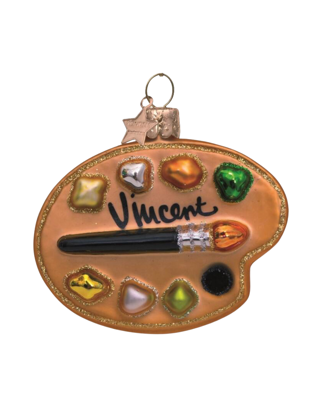 Ornament Glass Van Gogh Painting Palette (7 Cm)