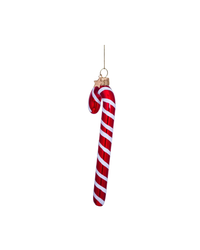 Ornament Glass Red/white Candy Cane (14 Cm)