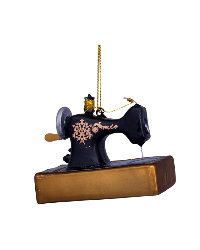 Ornament Glass Vintage Sewing Machine (9 Cm)
