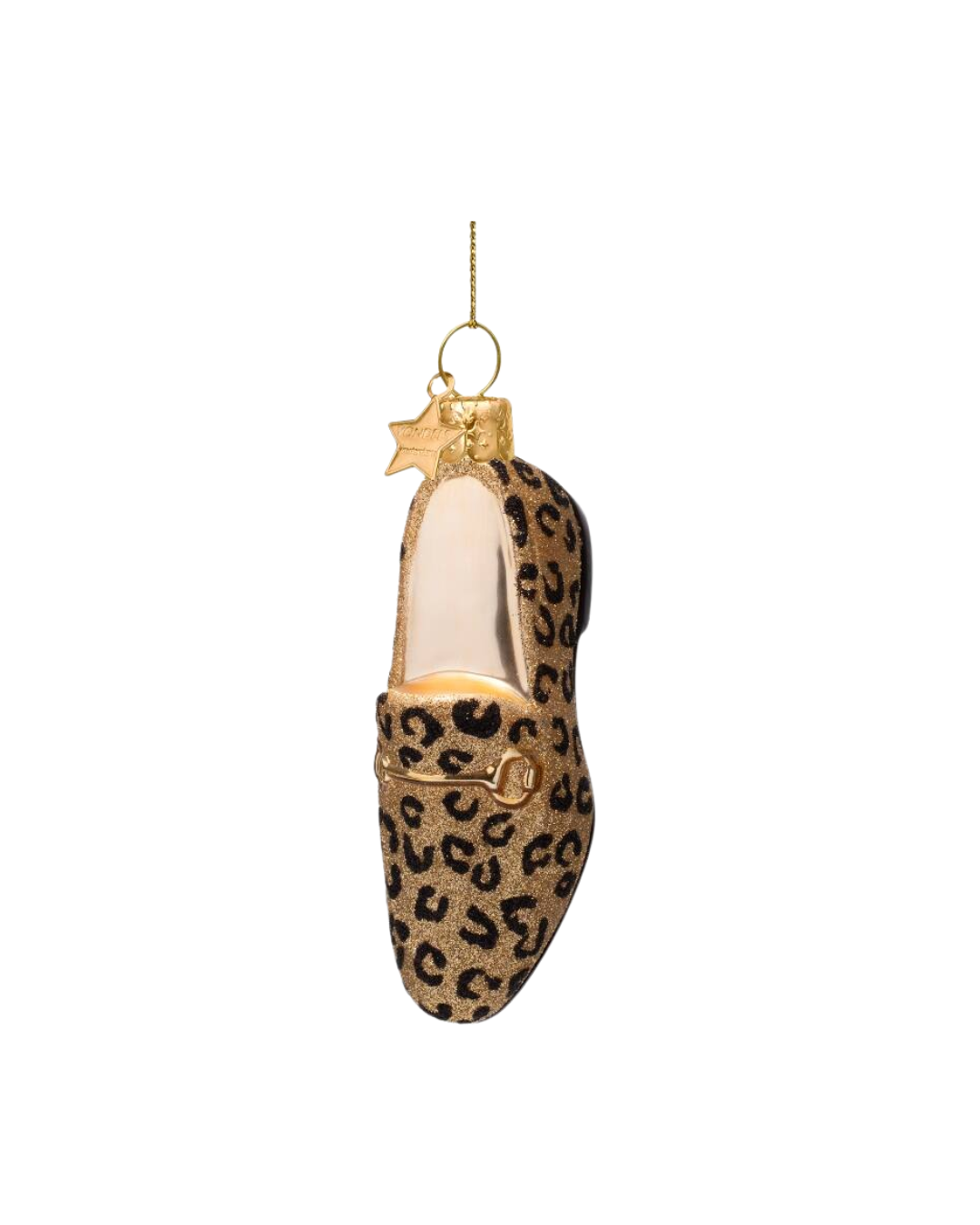 Ornament Glass Gold Panther Loafer (12.5 Cm)