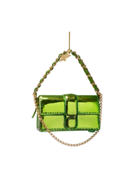 Ornament Glass Shiny Emerald Green Fashion Shoulder Bag (5.5 Cm)