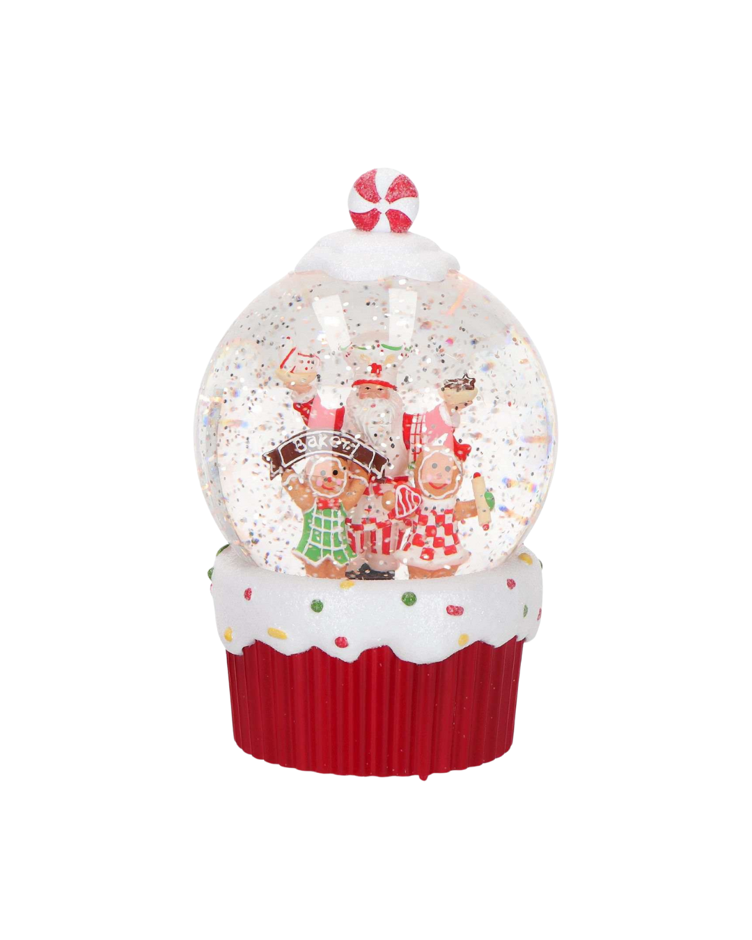 Gingerbread Snowglobe Water Spinning