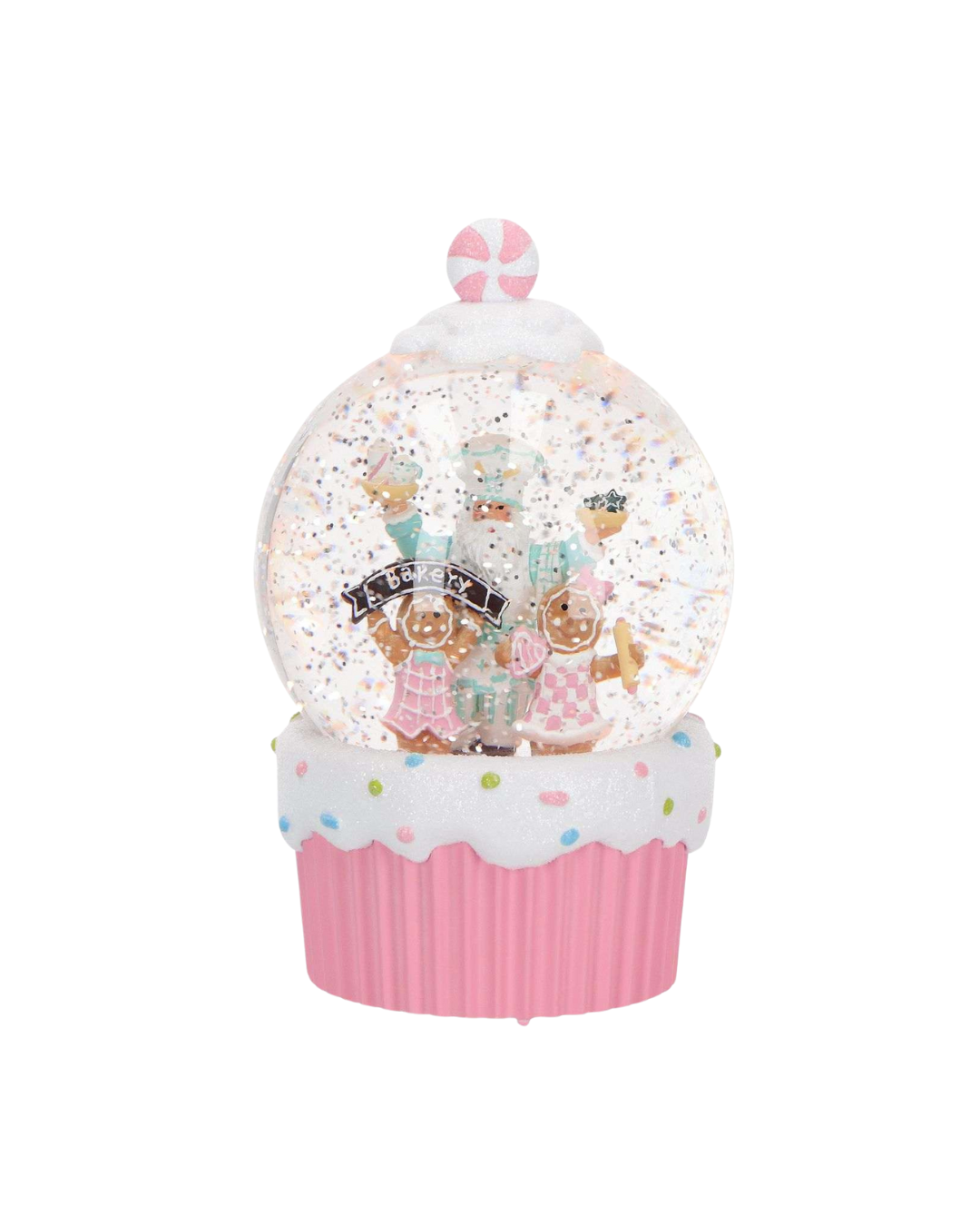 Gingerbread Snowglobe Water Spinning