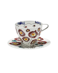 Cappuccino Cup & Saucer Anemone Milk Mf (Set Of 2)