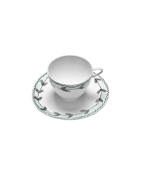 Coffee Cup High & Saucer Blossom Milk Mf (Set Of 2)