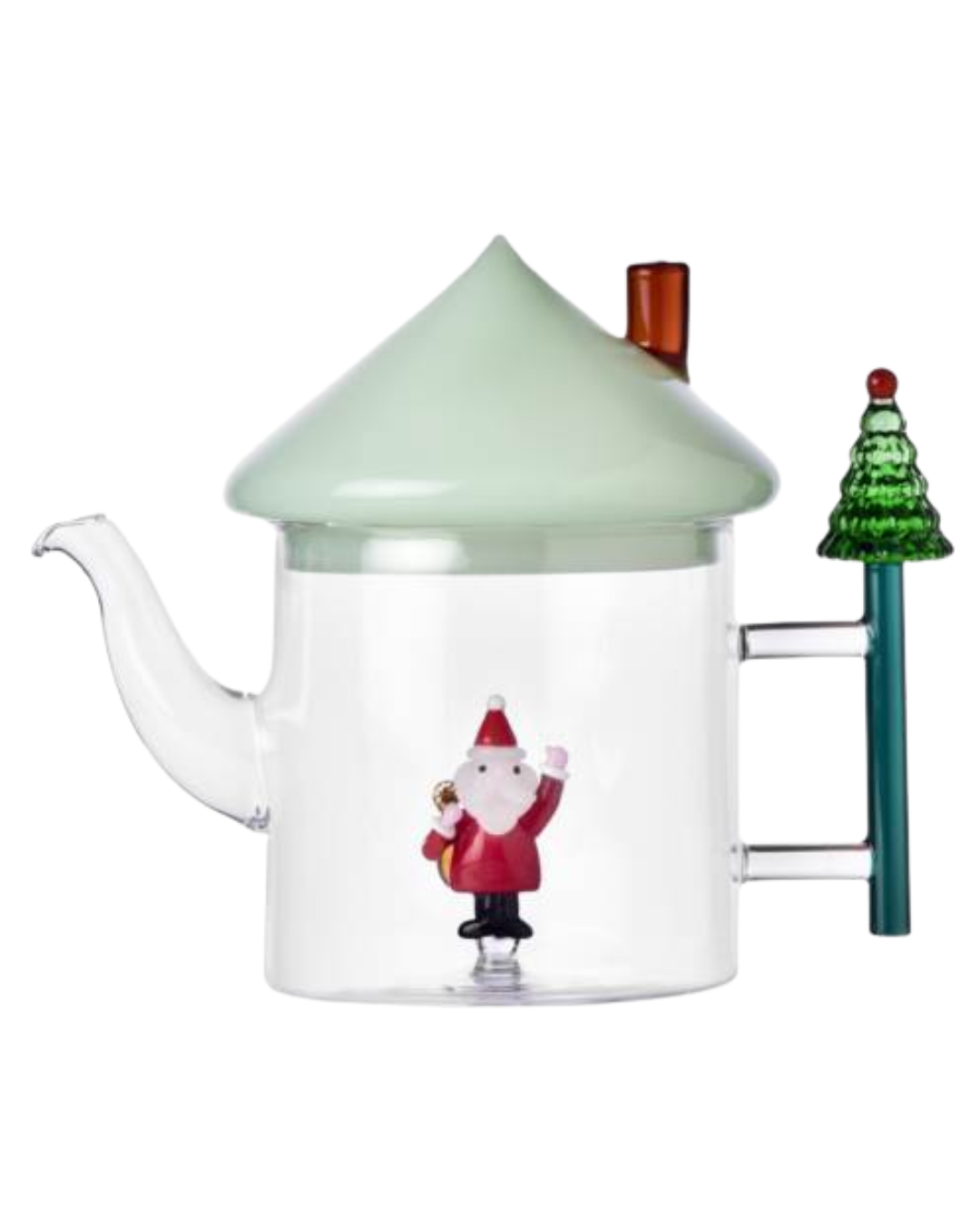 Christmas Tales Teapot Santa Claus Green