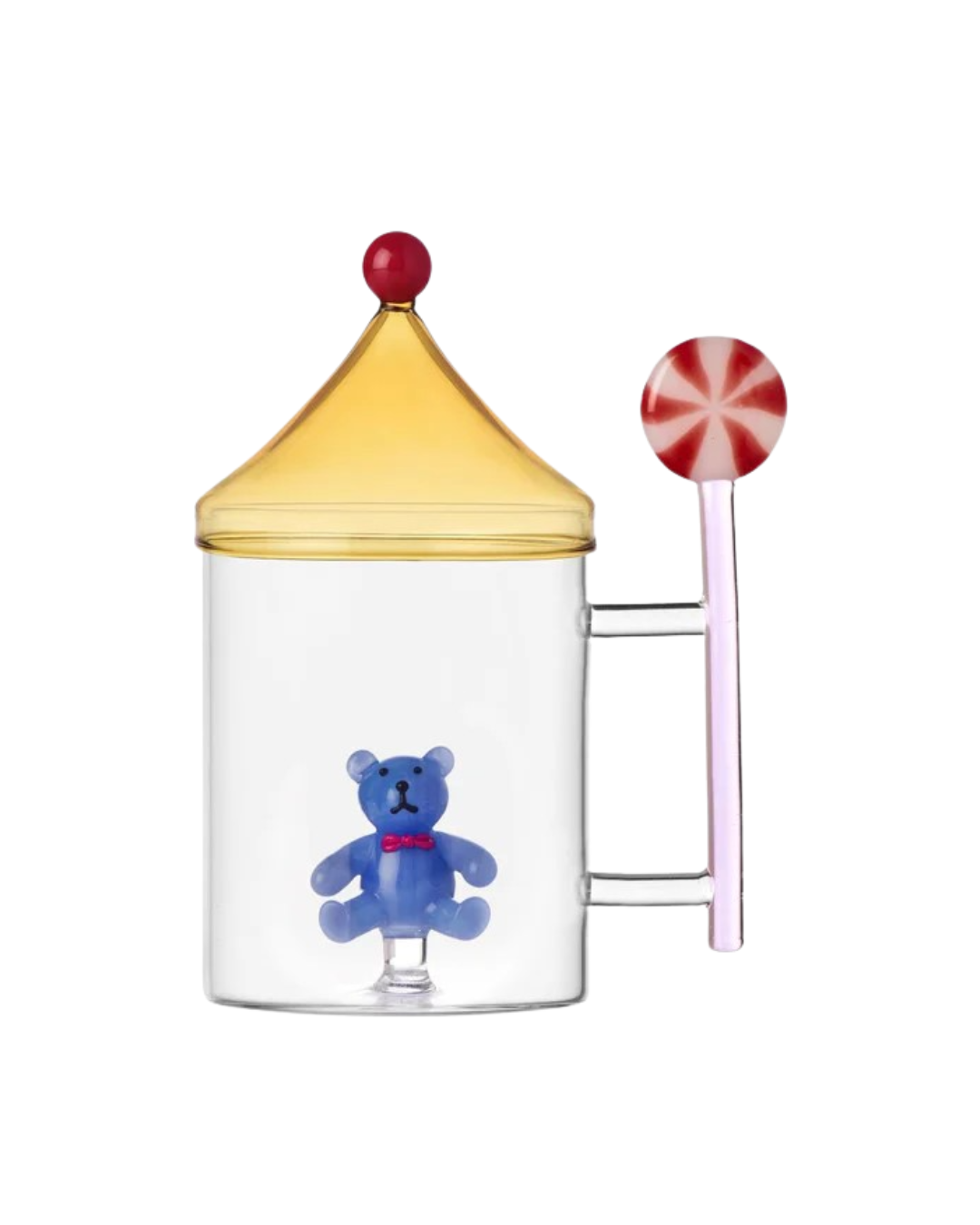 Schiaccianoci Mug W/lid Light Blue Teddy