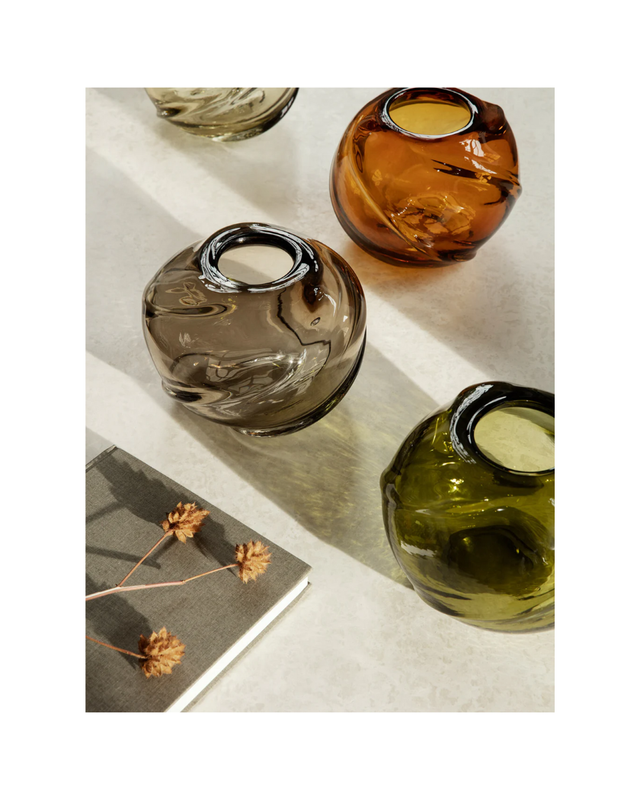 Water Swirl Vase - Round