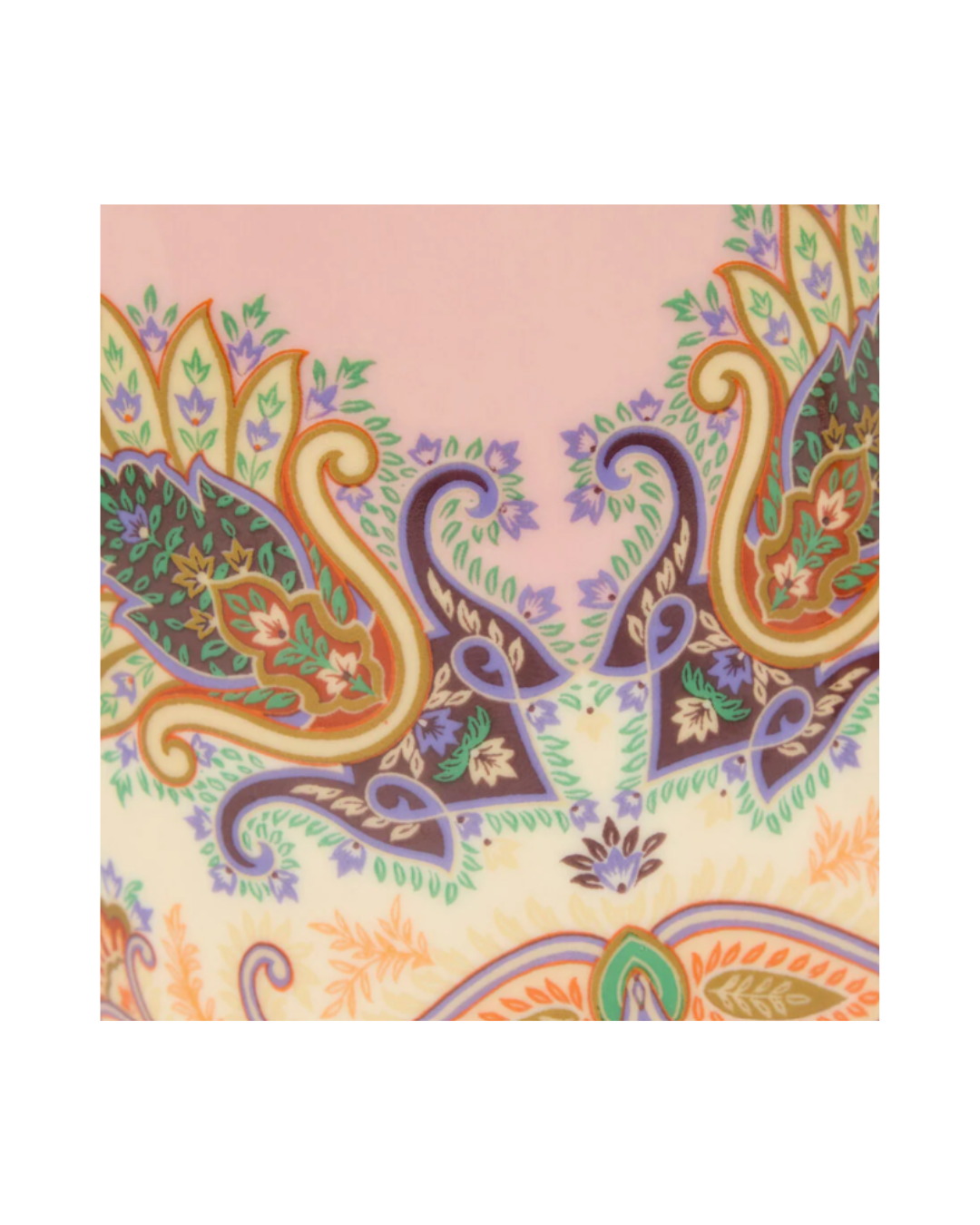 Porcelain Candle Jar With Lid And Floral Paisley Motif