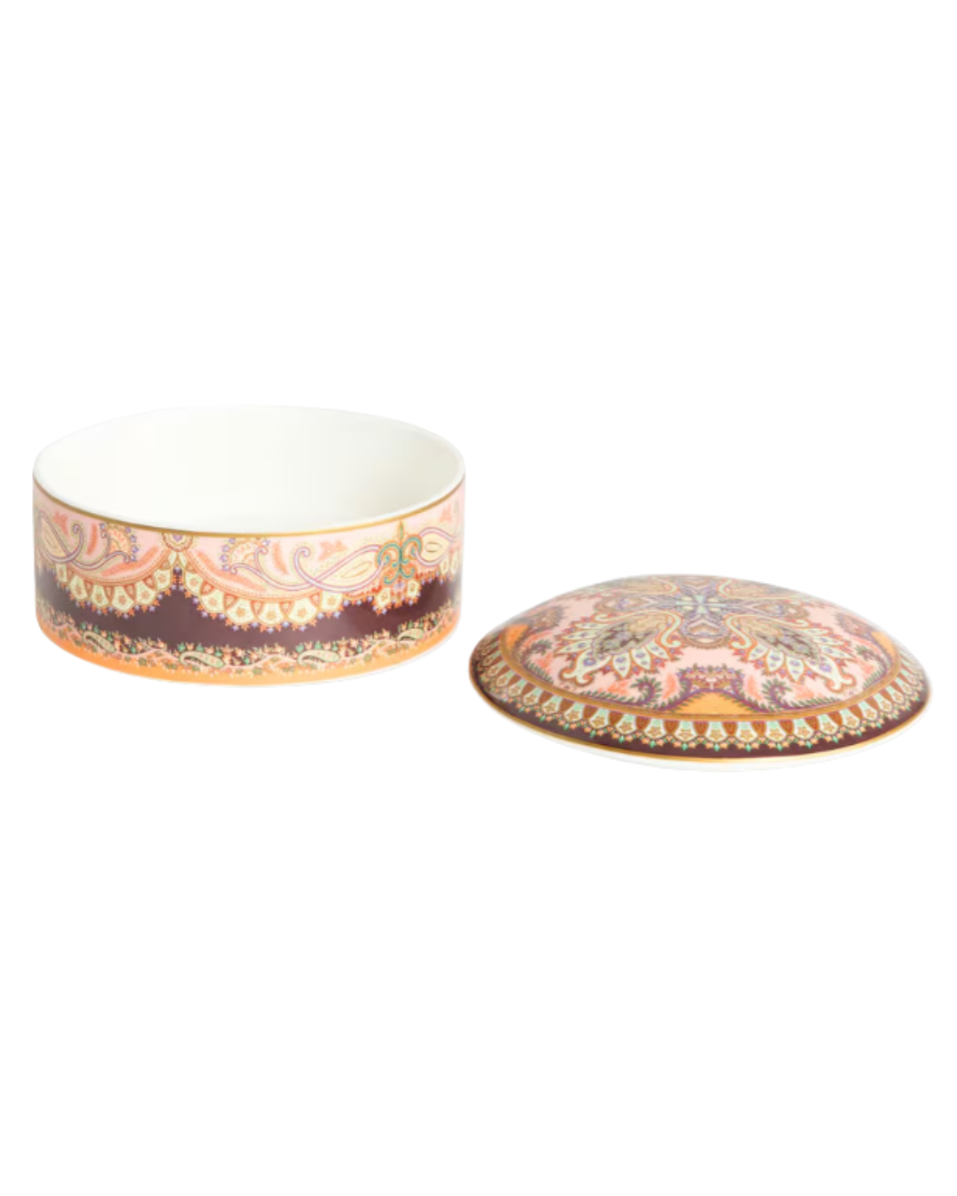 Porcelain Jewellery Box With Floral Motif