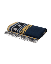 Wool Jacquard Throw Blanket With Keys