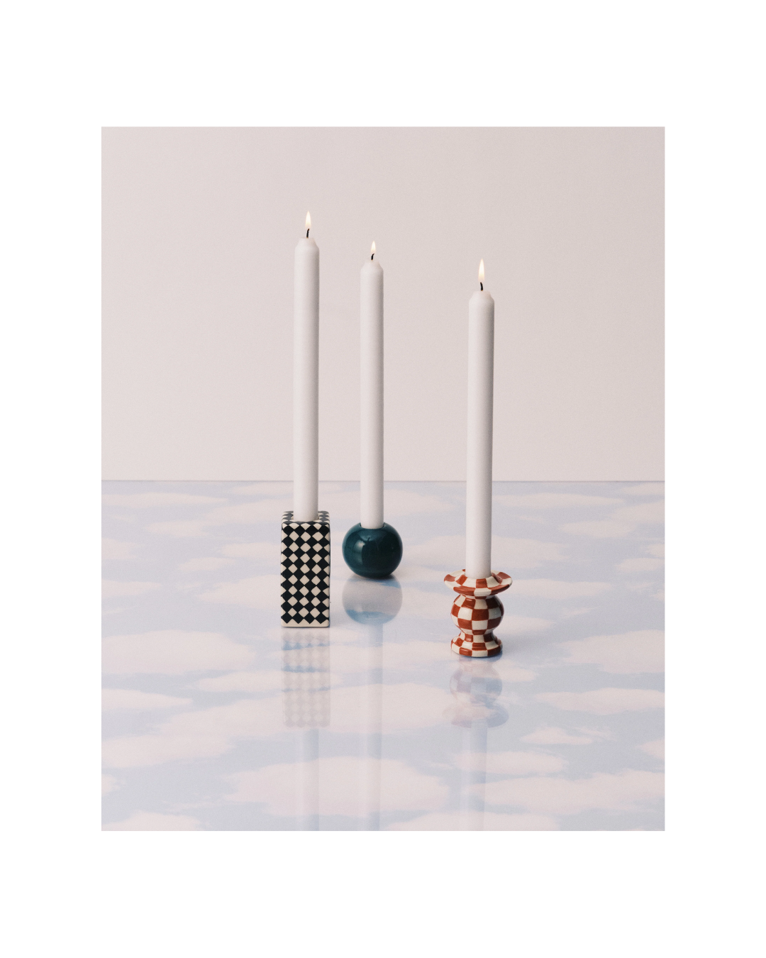 Candle Holder N°2 Red/White Les Objets Mouleversants