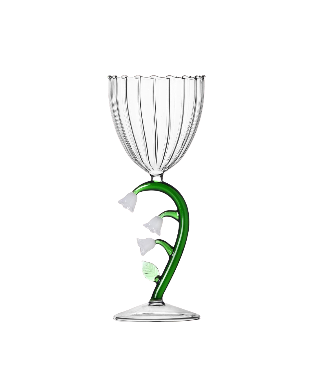 Botanica Optical Stemmed Glass White Flute