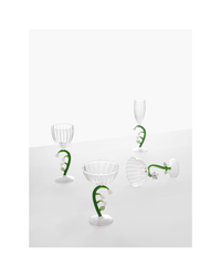 Botanica Optical Stemmed Glass White Flute