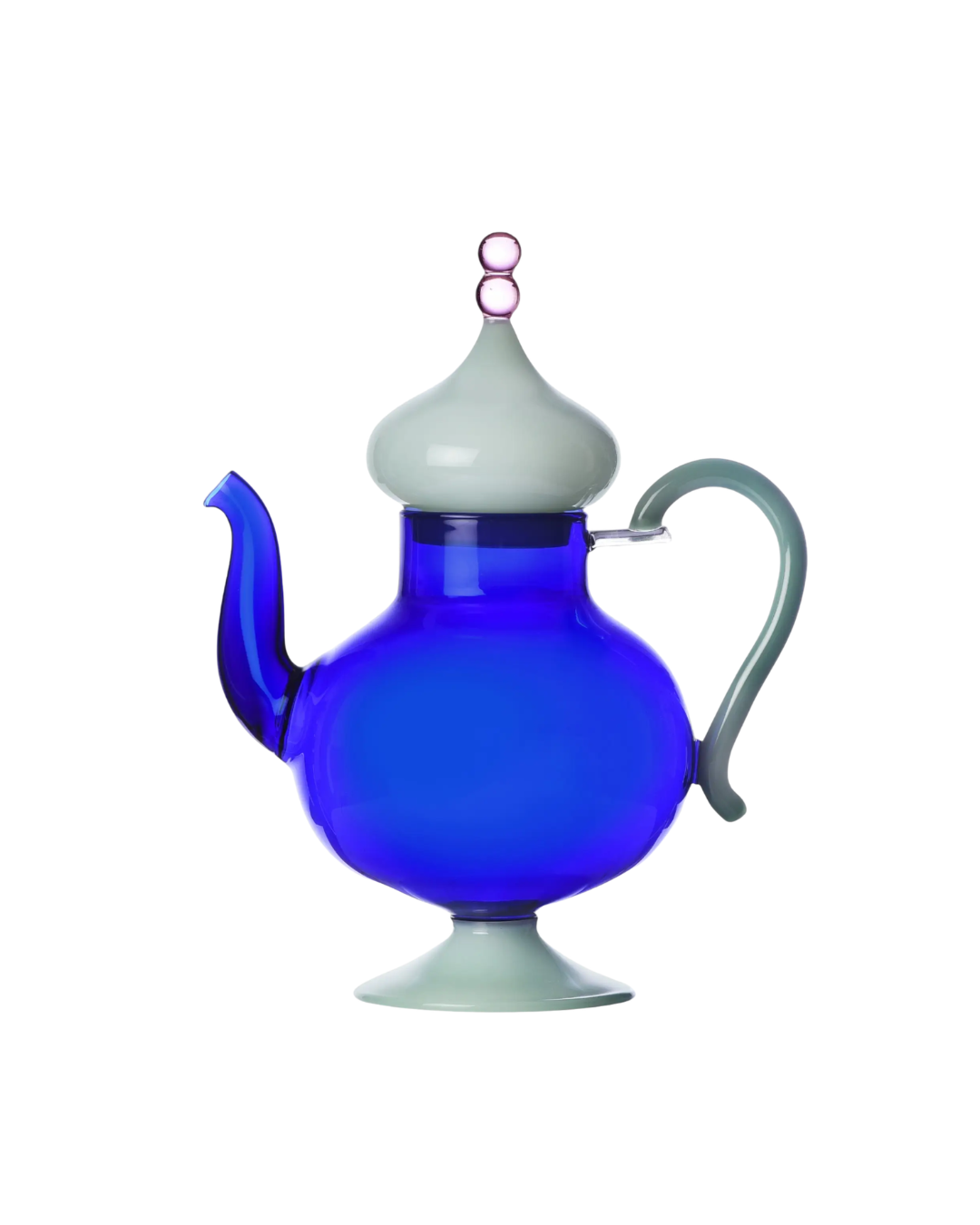Sogni D'oriente Blue Teapot Green Matt Lid