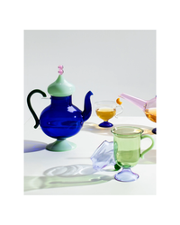 Sogni D'oriente Blue Teapot Green Matt Lid