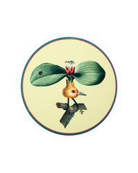 Leafflyer Pale Yellow in Cork Disk Placemat