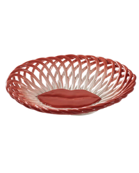 Basket Salvador Red - White Les Objets Mouleversants