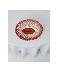 Basket Salvador Red - White Les Objets Mouleversants