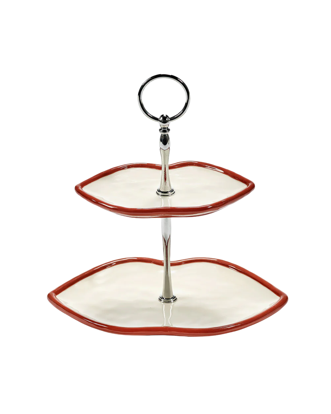 Two-tier Cake Stand Red - White Les Objets Mouleversants