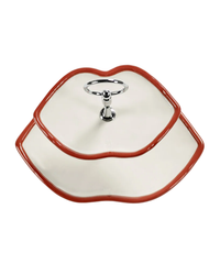 Two-tier Cake Stand Red - White Les Objets Mouleversants